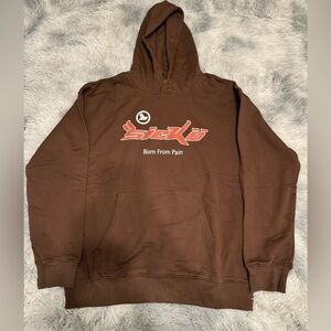 Sicko Born From Pain Brown Hoodie Men’s Size Large